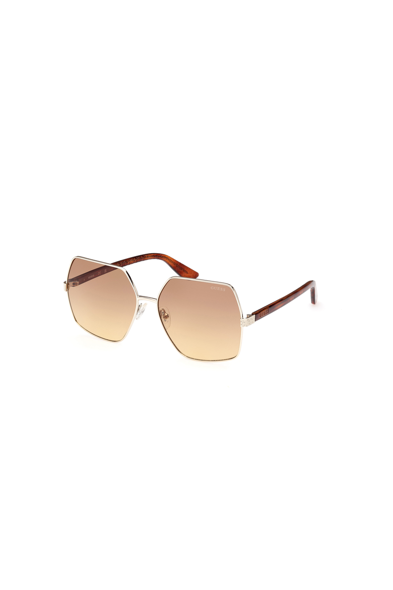 Oversized Rimless Hexagonal Sunglasses, Main, color, Gold / Gradient Brown