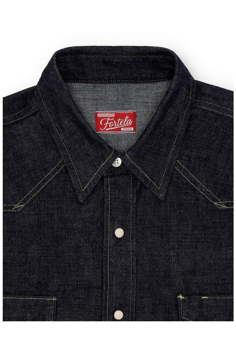 Jennyblu Indigo Rinse Denim Shirt, Alternate, color, INDACO