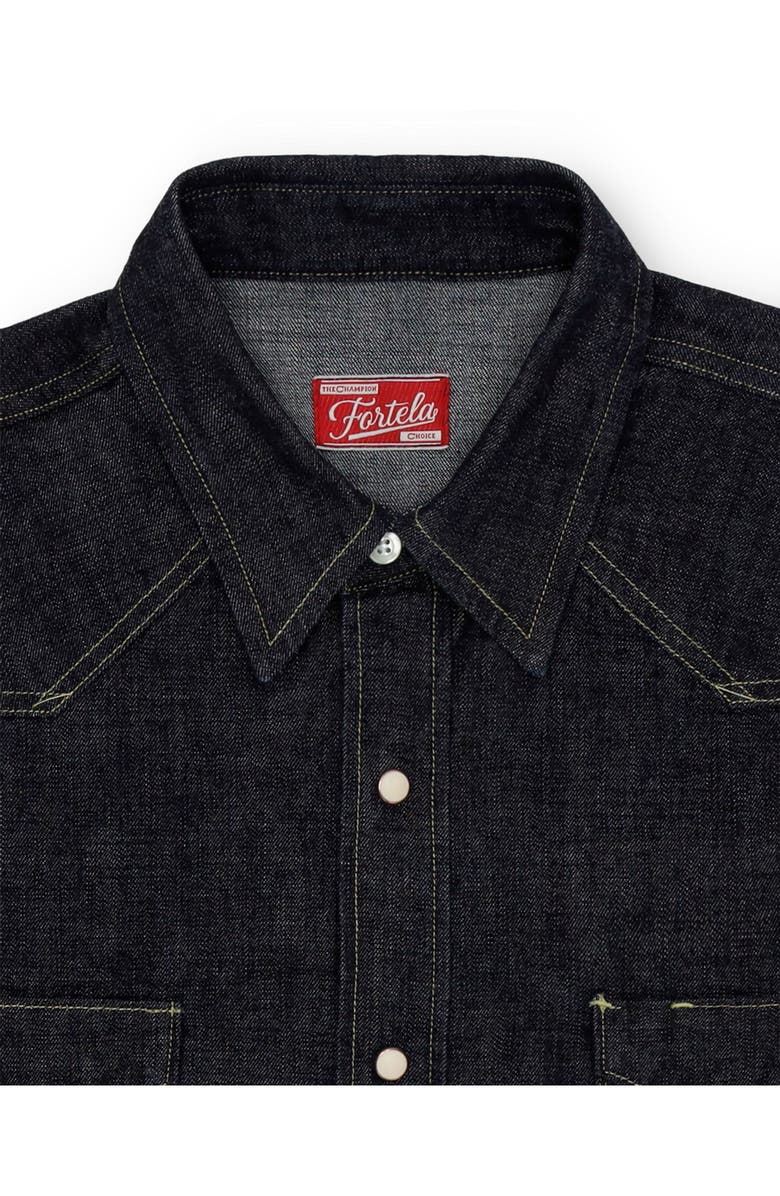 Fortela Jennyblu Indigo Rinse Denim Shirt, Alternate, color, Indaco