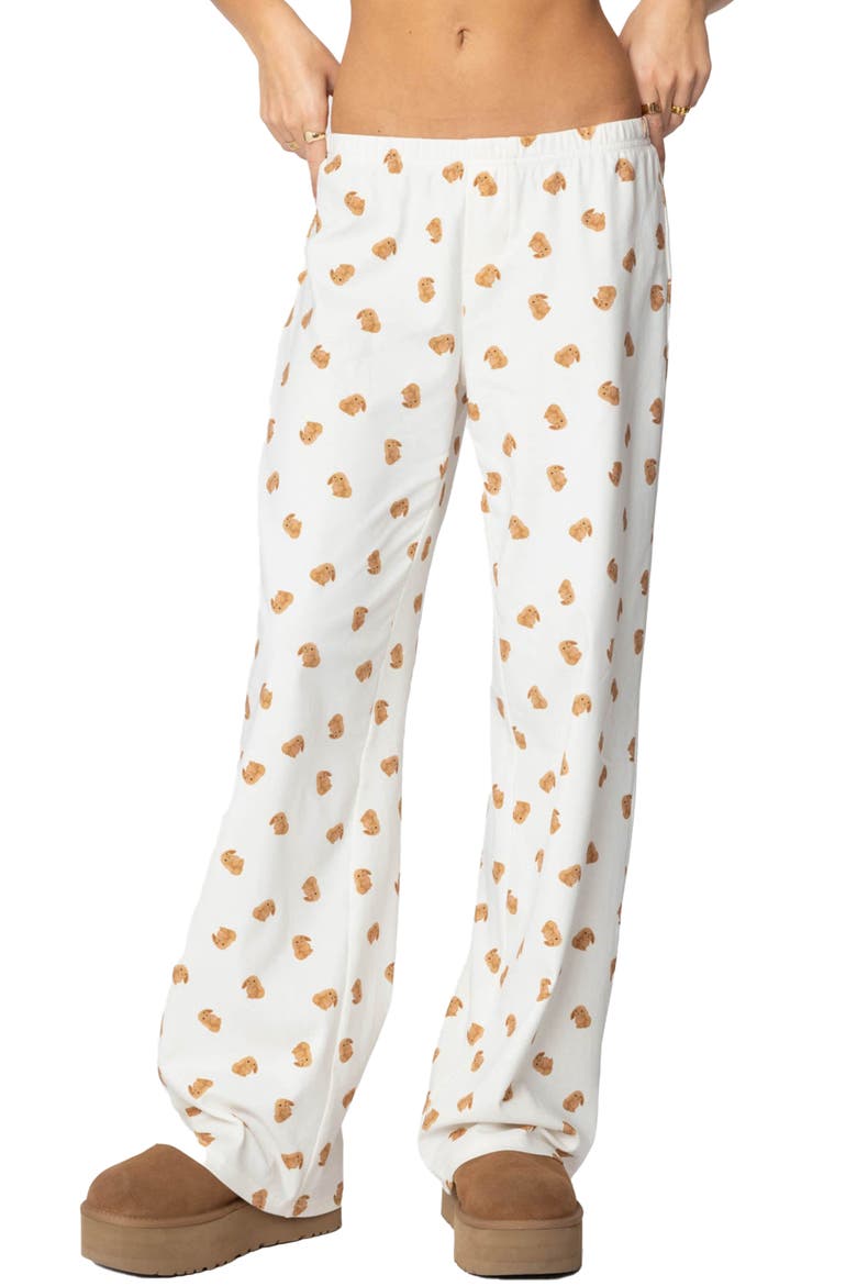 Cottontail Stretch Cotton Lounge Pants, Main, color, WHITE