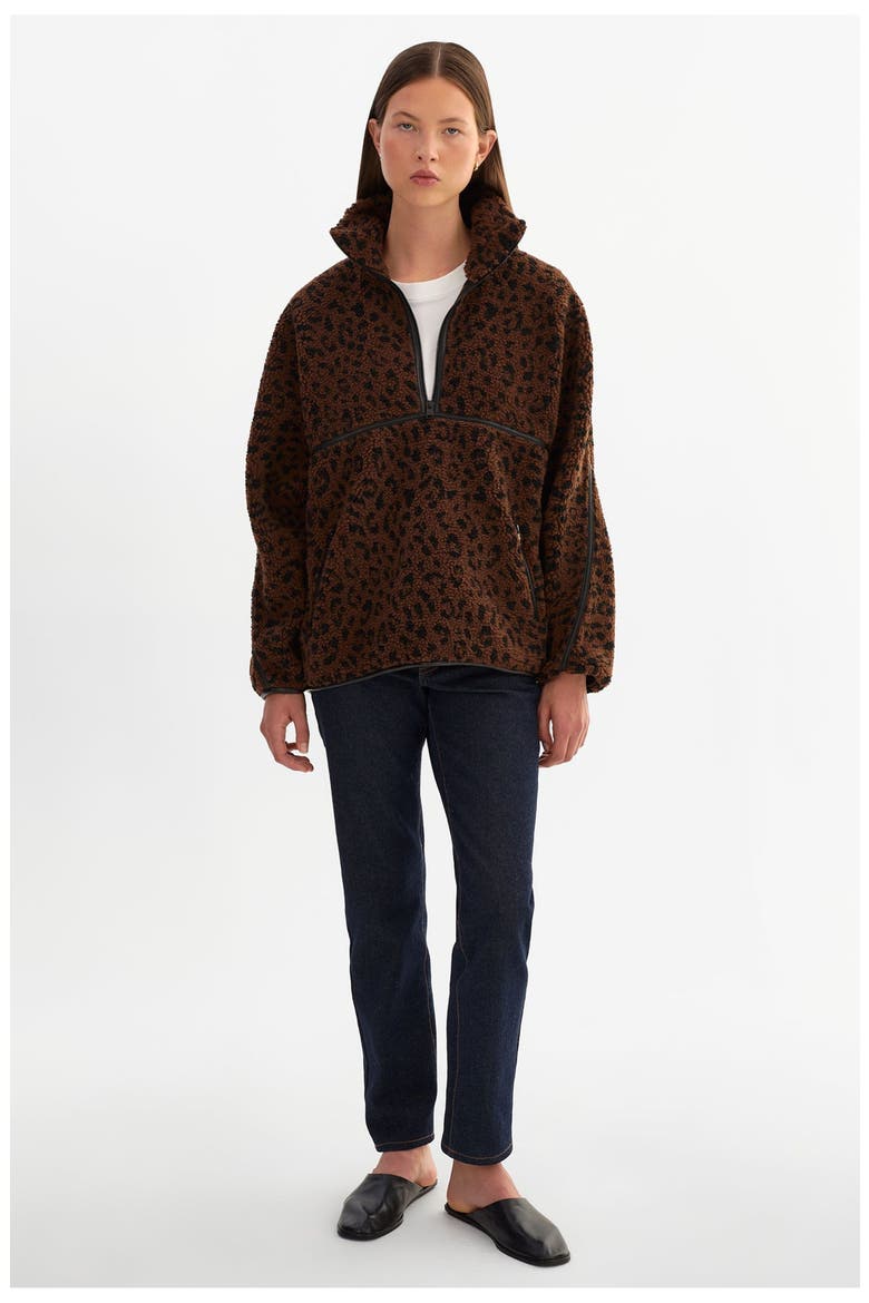 Helsa | Polar Fleece Pullover, Main, color, Leopard