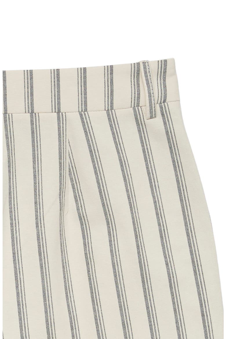 Miona Stripe Straight Leg Pants, Alternate, color, SNOW WHITE W. CHINA BLUE