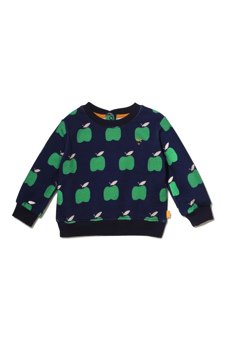 Kids' Recycled Cotton Blend Graphic Sweatshirt, Main, color, NAVY/ PRINT