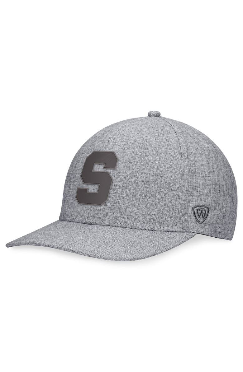 TOP OF THE WORLD Men's Top of the World Gray Michigan State Spartans Top Grit Flex Hat, Alternate, color, 