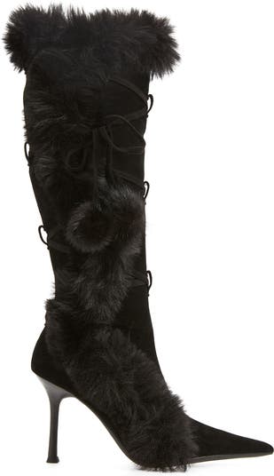 Capital F Genuine Calf Hair Wedge Sandal