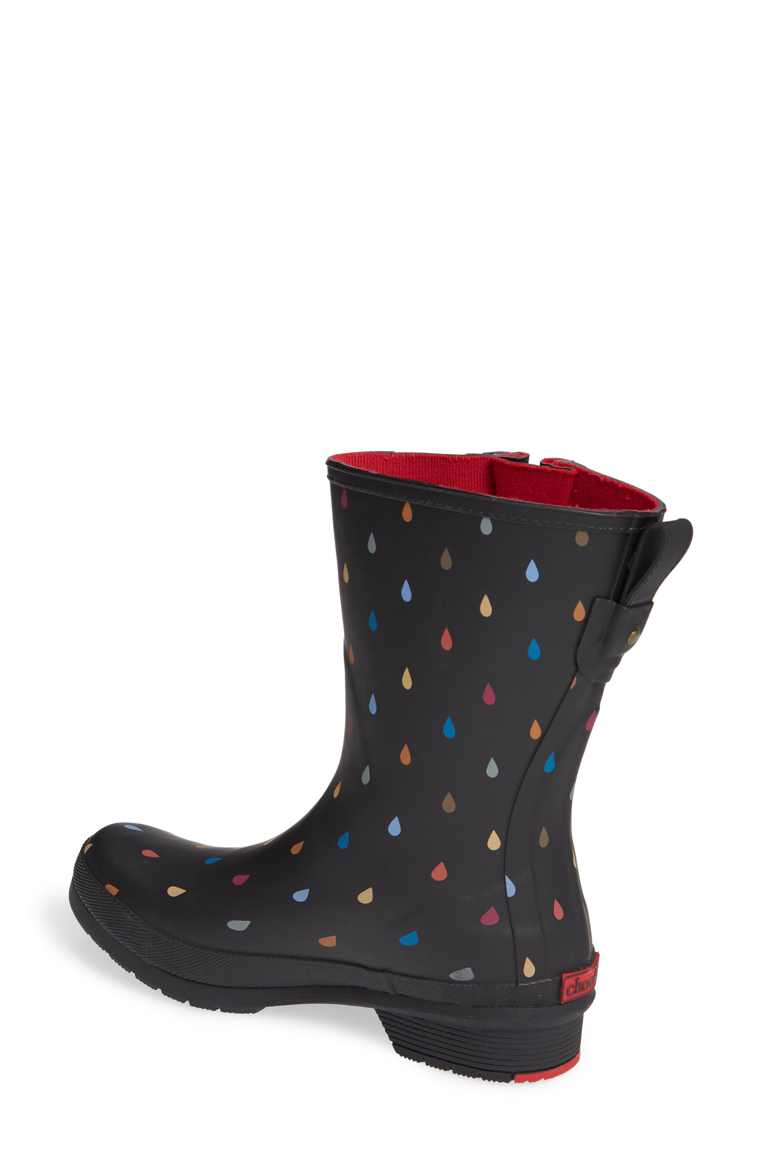 Chooka Dot Waterproof Rain Bootie, Alternate, color, 