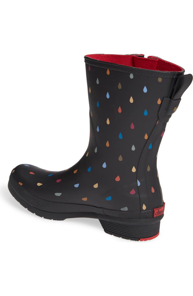 Chooka Dot Waterproof Rain Bootie, Alternate, color,