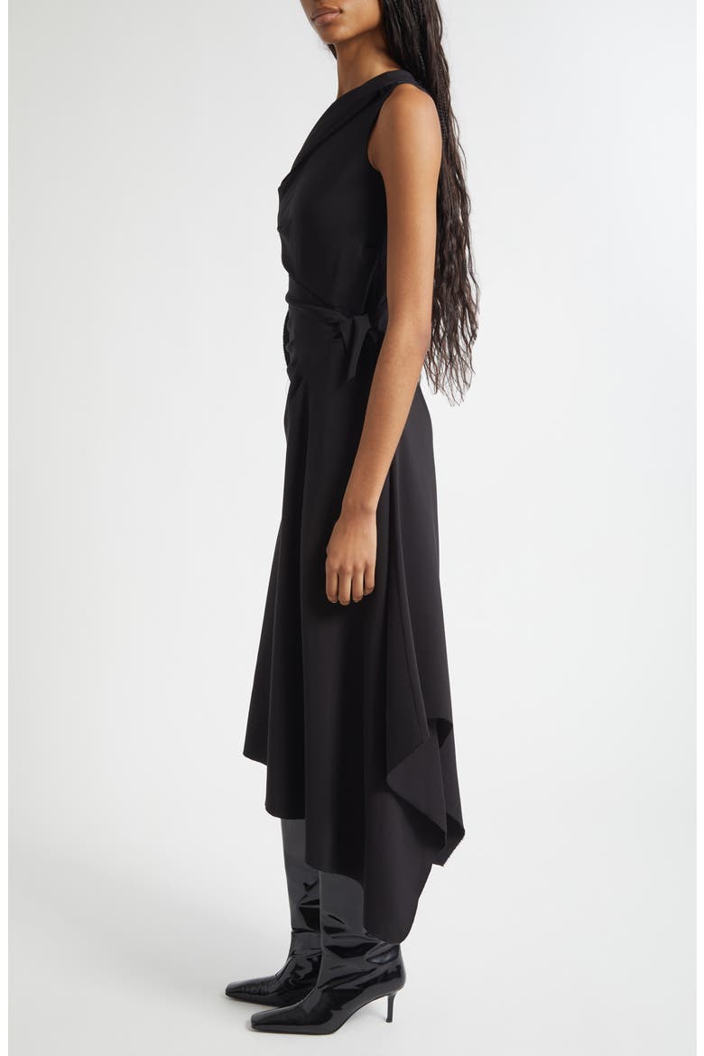 Draped Towel Dress, Alternate, color, BLACK