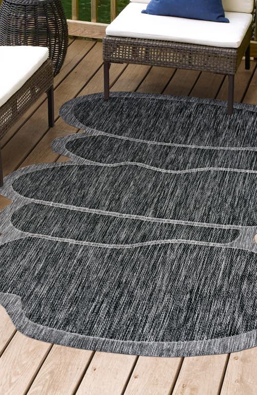 Jonathan Y Jasper Modern Rustic Abstract Indoor/outdoor Shaped Area Rug In Dark Gray/gray