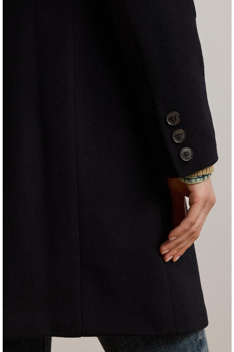 Longline Wool Blend Coat, Alternate, color, REGAL NAVY