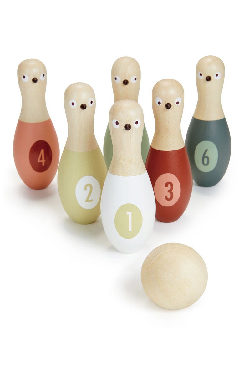 Birdie Skittles Wooden Bowling Game, Main, color, MULTI