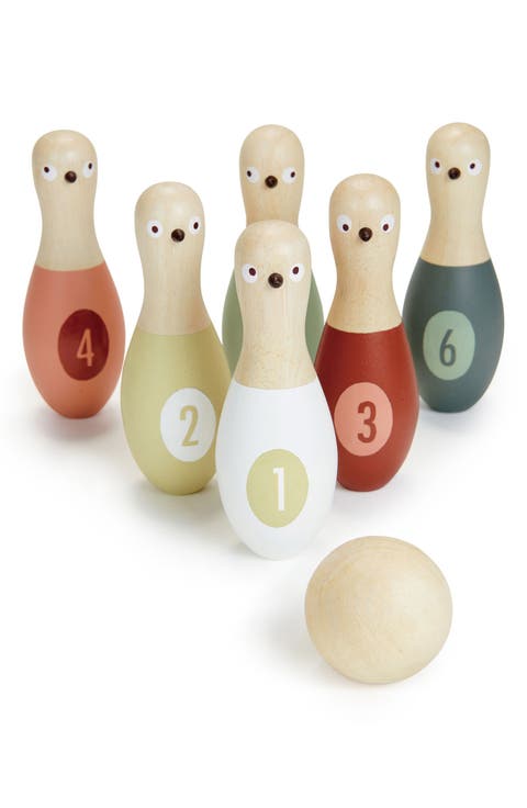 Birdie Skittles Wooden Bowling Game