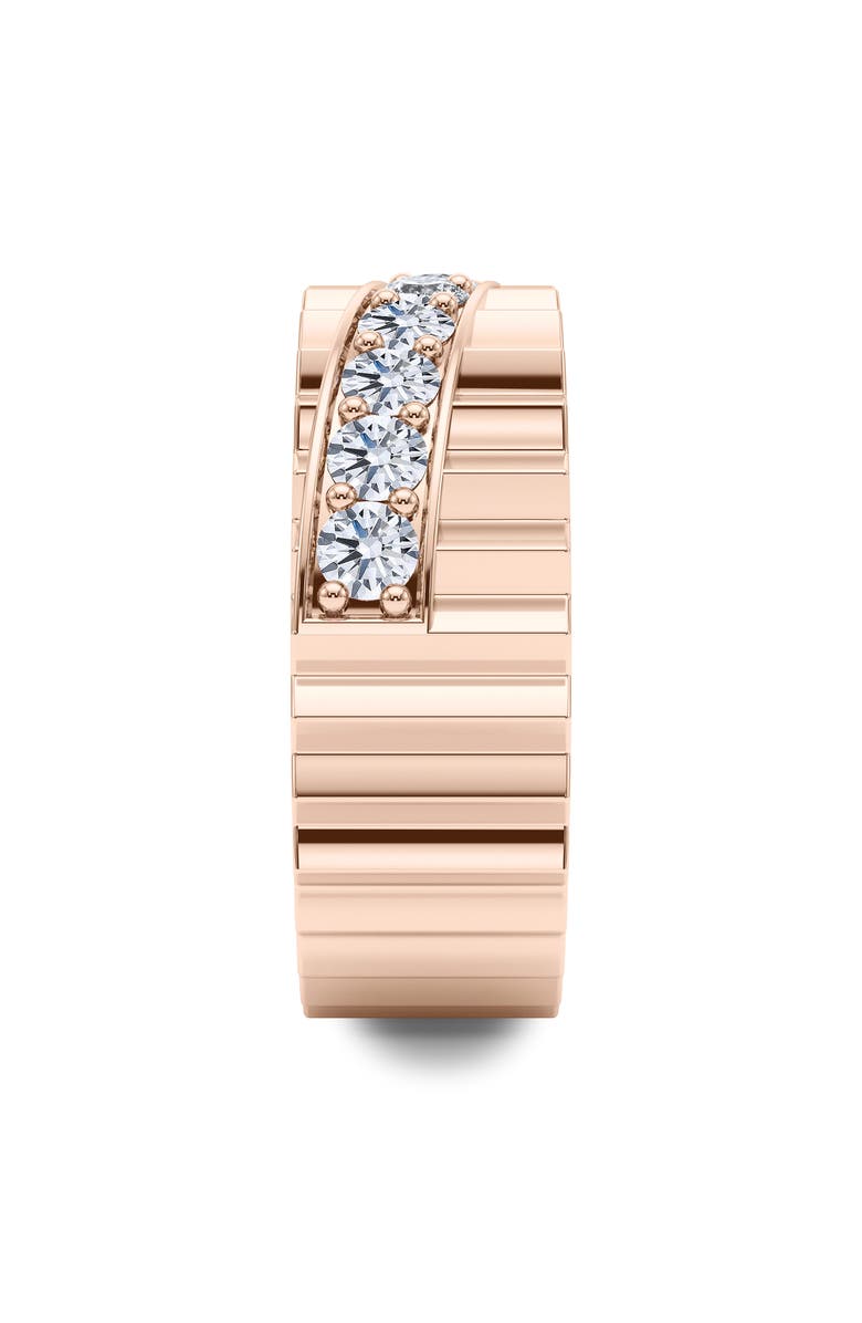 HauteCarat Diagonal Fluted Lab Grown Diamond Ring, Alternate, color, 18K Rose Gold