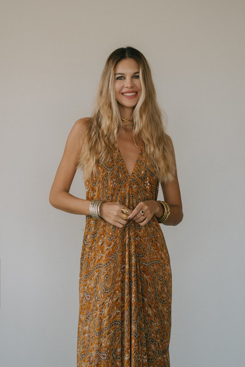 Classic Silk Dress Layla, Alternate, color, Orange