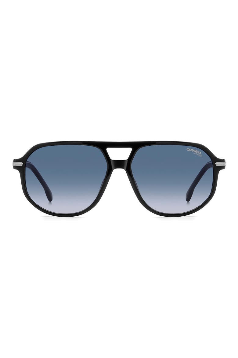 59mm Gradient Navigator Sunglasses, Main, color, BLACK/ BLUE/ DARK BLUE SF