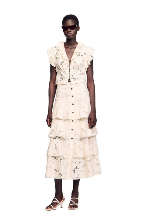 Embroidered crop top