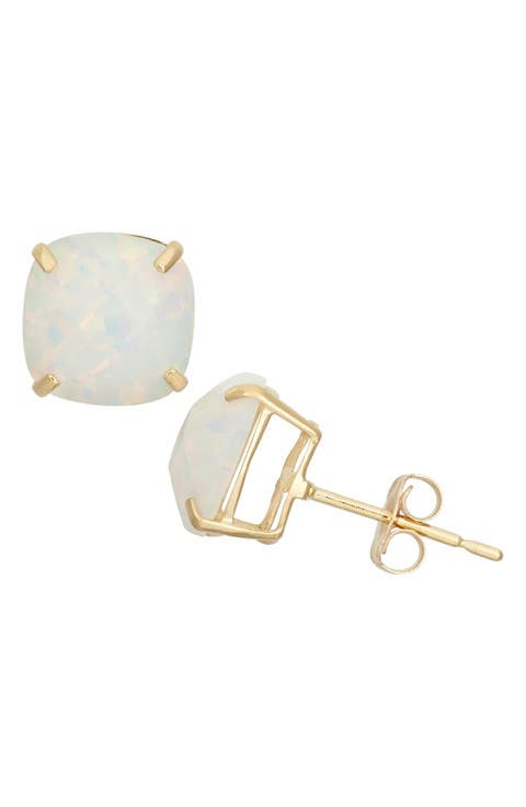 10K Gold Solitaire Stud Earrings