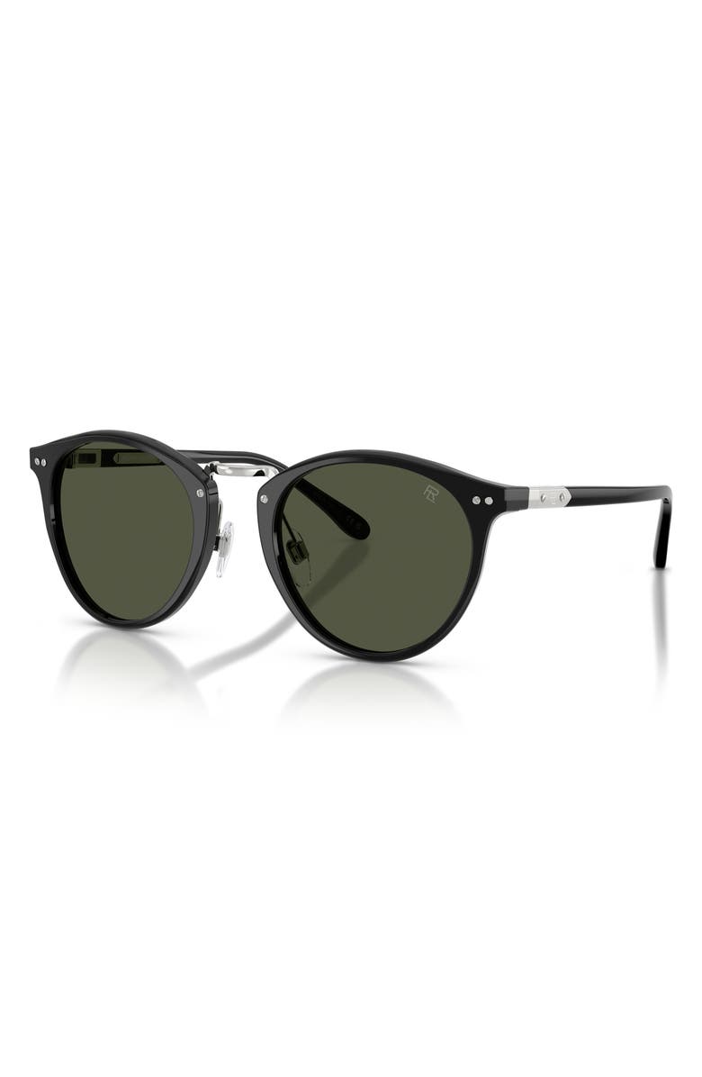 Ralph Lauren 53mm Quincy Phantos Sunglasses, Alternate, color, Shiny Black / Green
