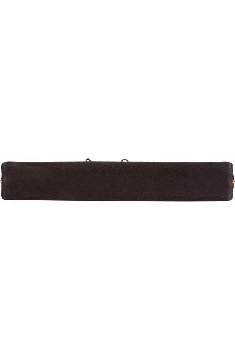 Jimmy Choo 'Celeste' Logo Clasp Suede Clutch, Alternate, color,