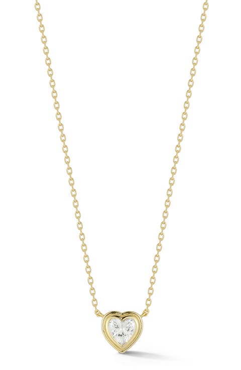 Heart Cut Cubic Zirconia Pendant Necklace