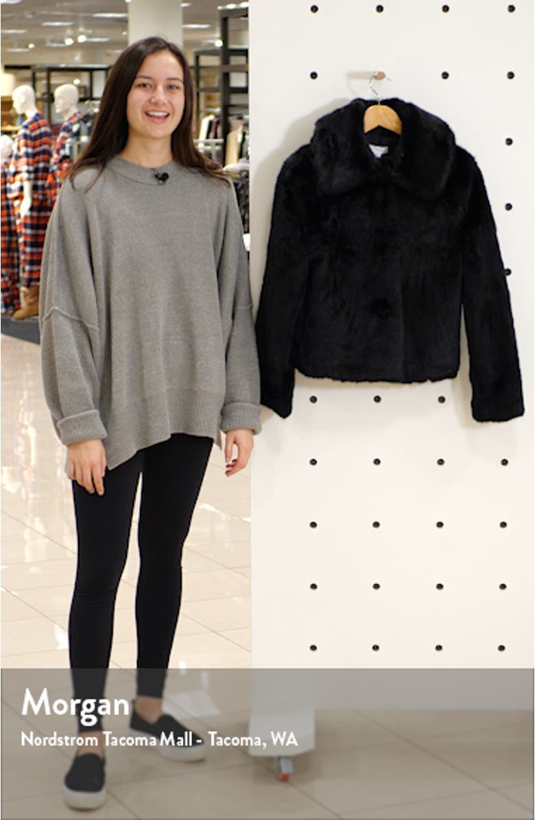 Anne Faux Fur Crop Coat, sales video thumbnail