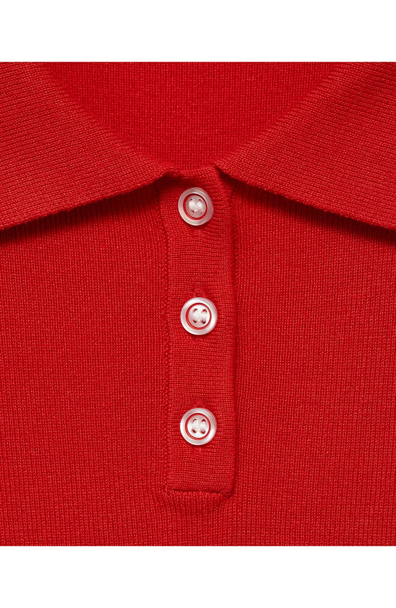 MANGO Crop Polo Sweater, Alternate, color,