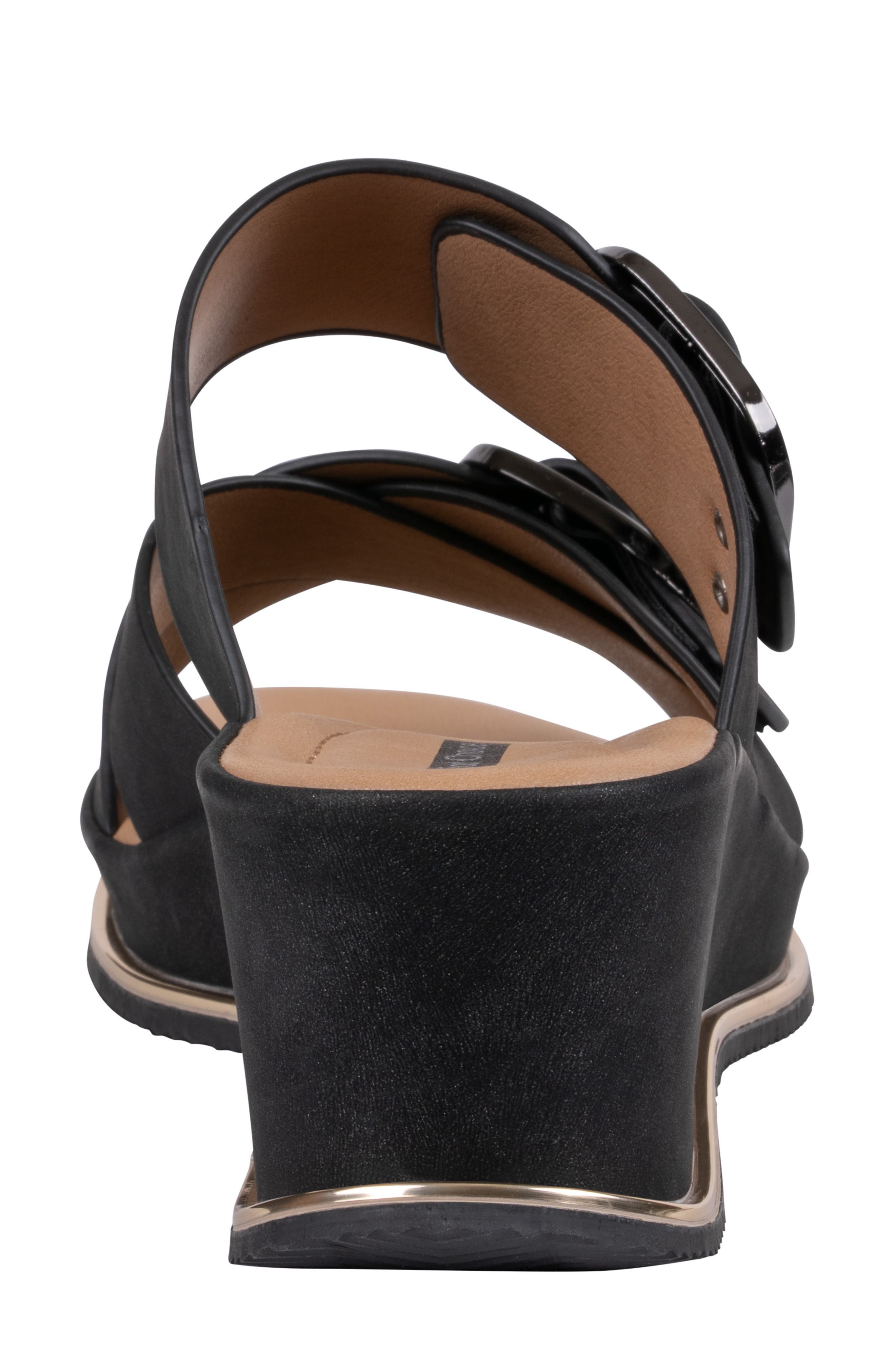 GOOD CHOICE NEW YORK Olana Platform Wedge Slide Sandal, Alternate, color, Black