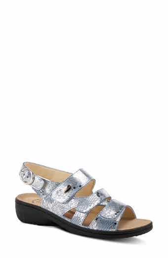 Acamar Snakeskin Print Slingback Sandal