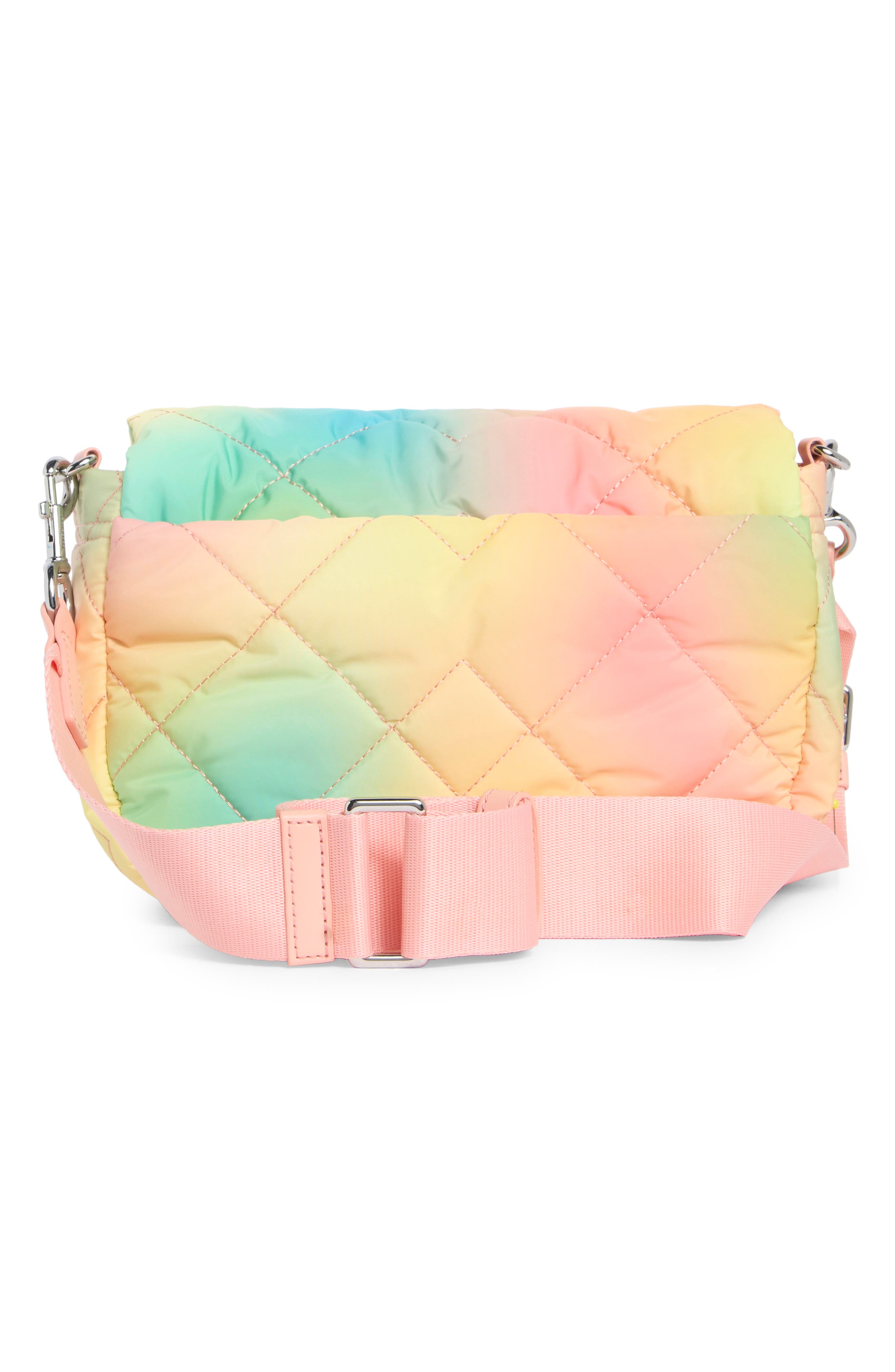 Diamond Quilt Utility Messenger Bag, Alternate, color, DESERT SUN MULTI
