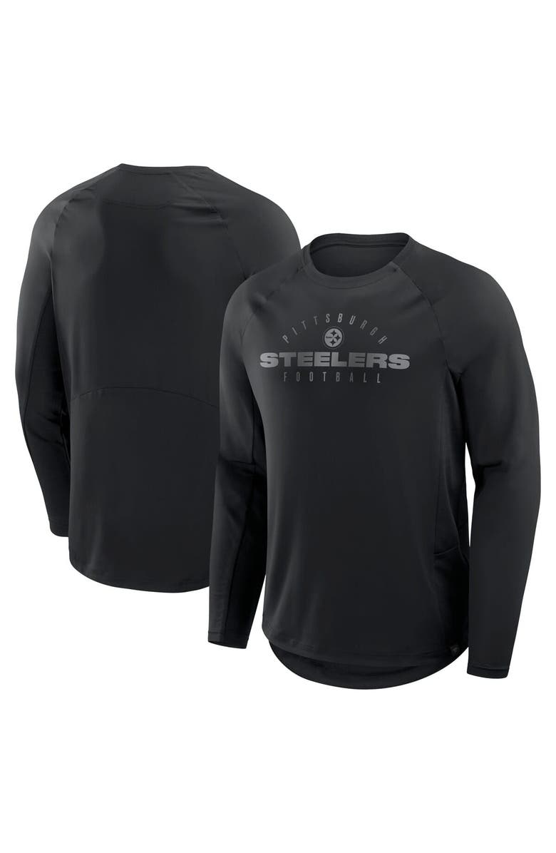 FANATICS Men's Fanatics Black Pittsburgh Steelers Coverage Scheme Long Sleeve T-Shirt, Alternate, color, Black