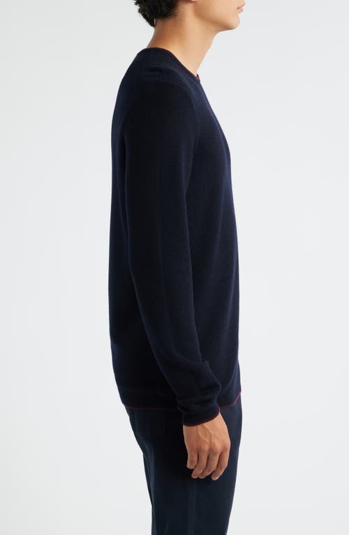 Jack Victor Belvedere Tipped Merino Wool Sweater In Blue