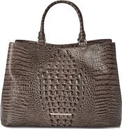 Brahmin Denise Croc Embossed Leather Tote