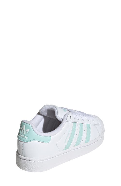 Adidas Originals Adidas Kids' Superstar Ii Sneaker In White/semi Flash Aqua