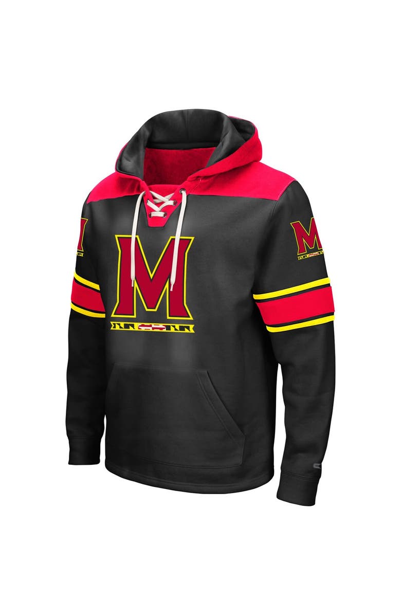 COLOSSEUM Men's Colosseum Black Maryland Terrapins 2.0 Lace-Up Pullover Hoodie, Alternate, color,