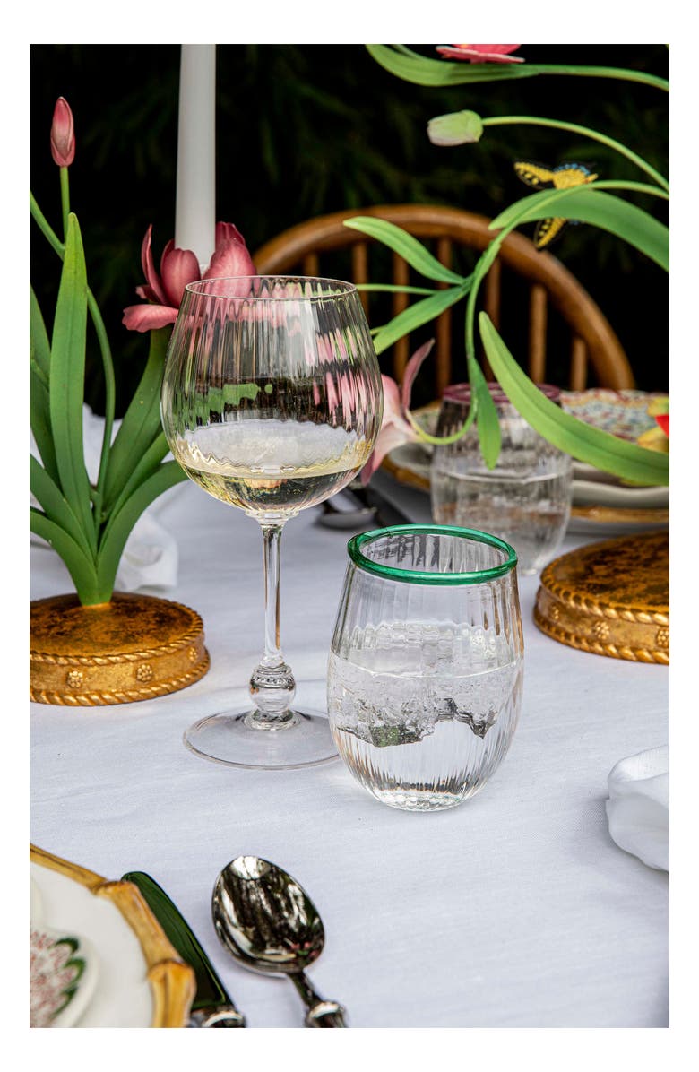 Juliska Nell Stemless Wine Glass, Alternate, color, Watercress