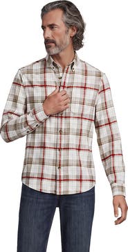 Lands' End Long Sleeve Classic Fit Flagship Flannel Shirt