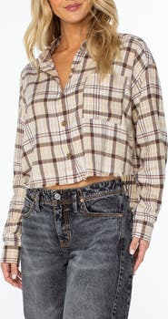 Roxy Rockford Cropped Plaid Shirt