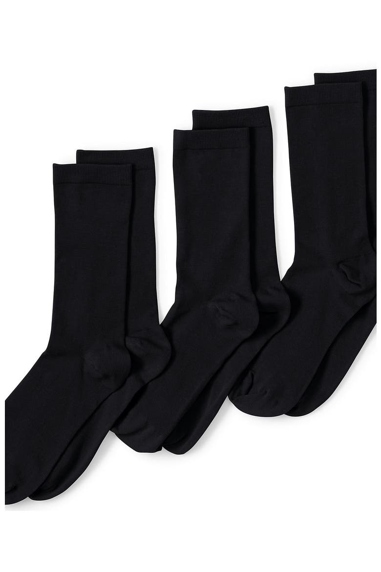 3-Pack Everyday Basic Crew Socks, Main, color, Black