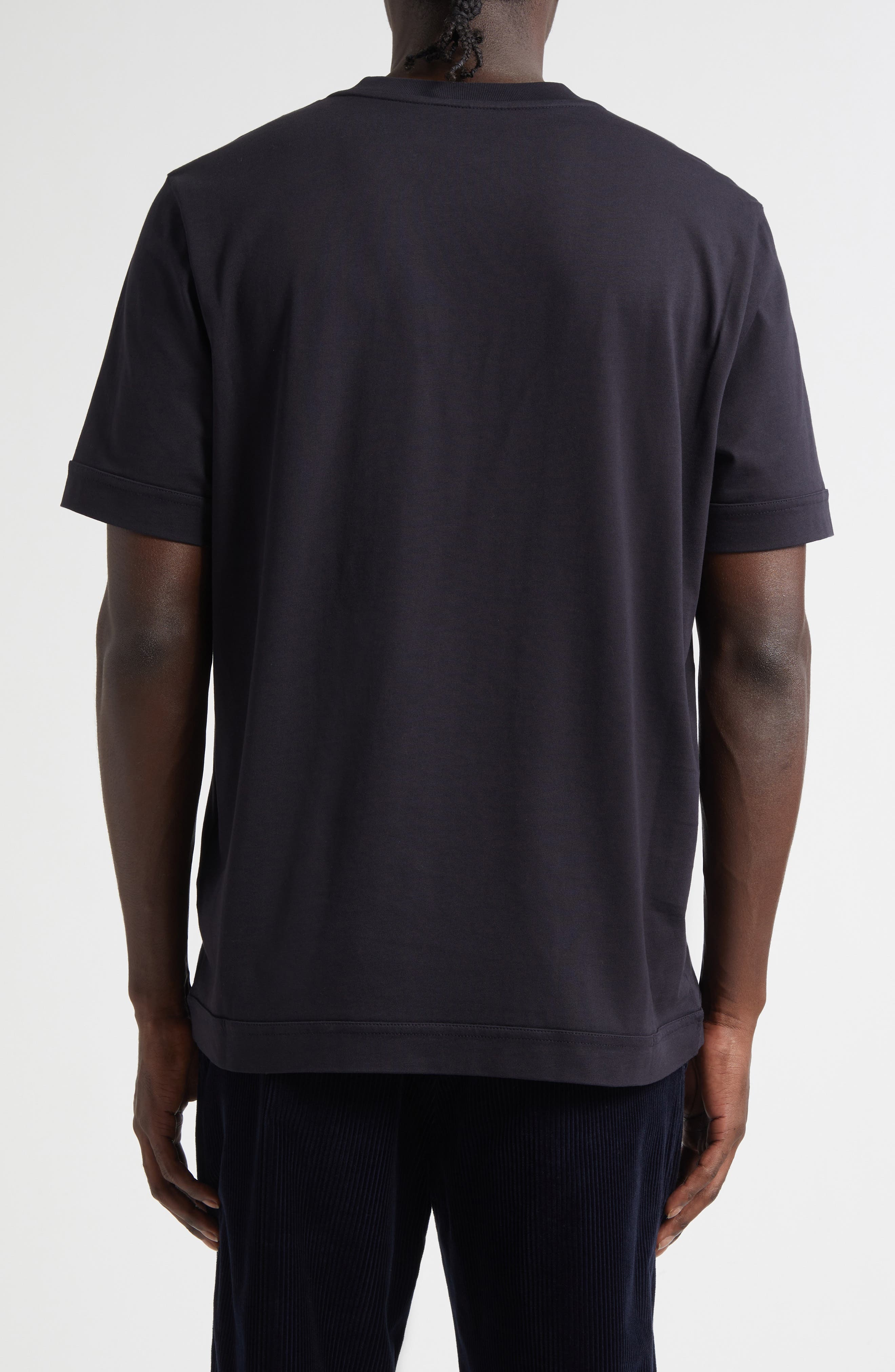 Moncler Leather Logo Patch Cotton T-Shirt (Men) | Nordstrom