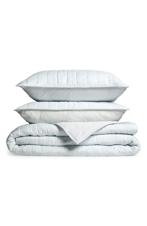 Embroidered Tile Quilt Set