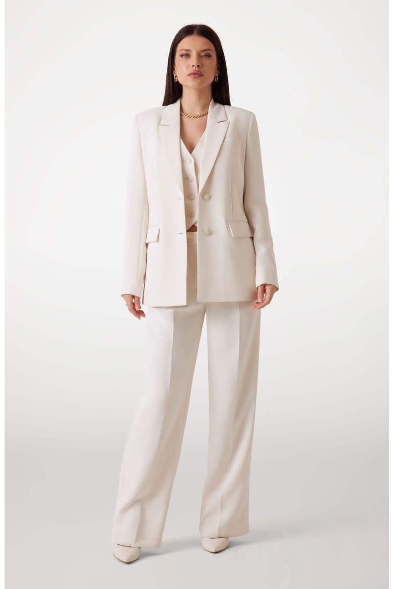 Adele Front Pleat Wide Leg Pants, Alternate, color, CREAM WHITE
