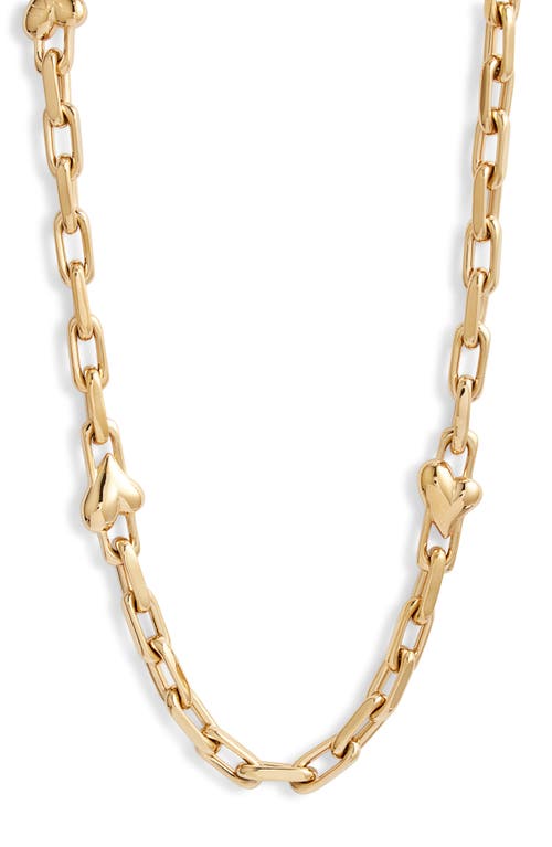 Jenny Bird Art Heart On A String Necklace In High Polish Gold