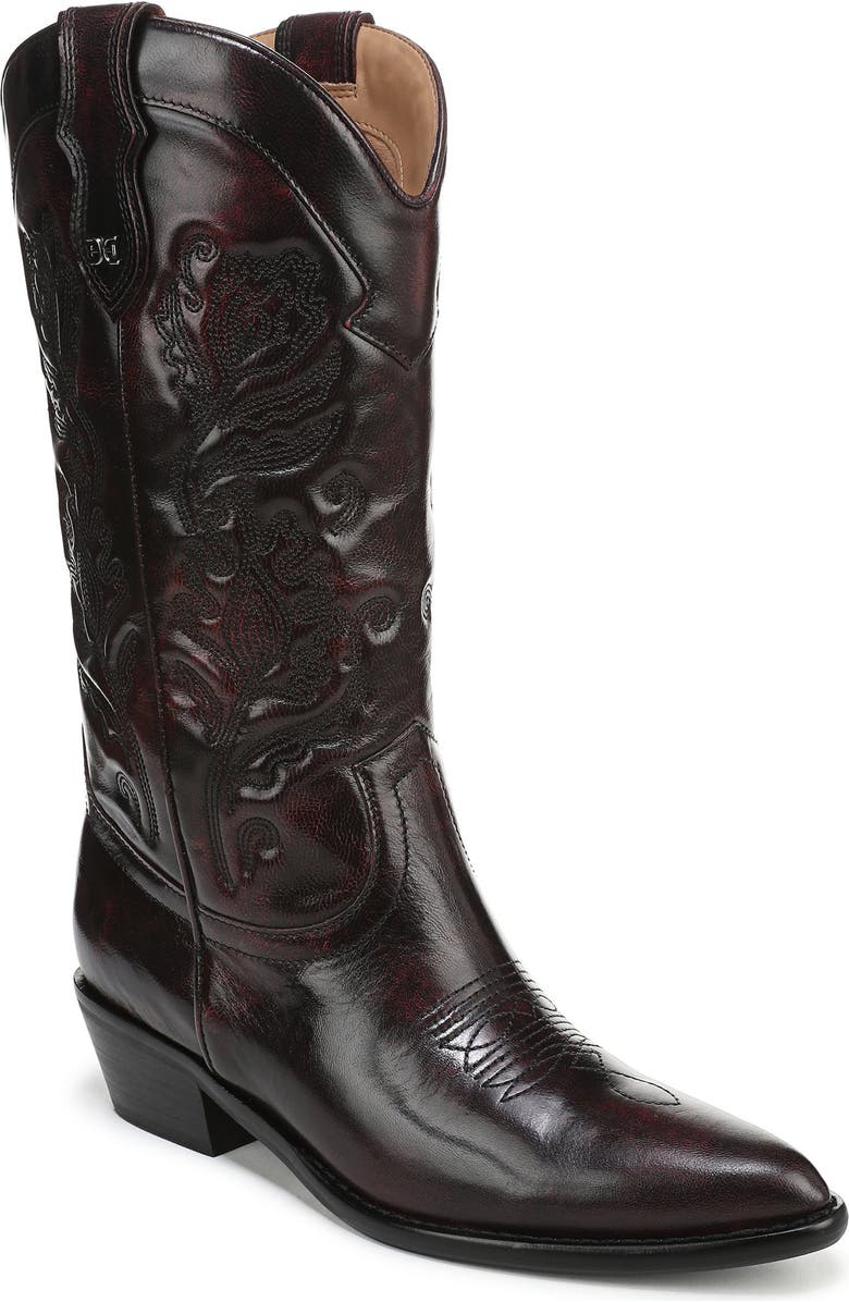 Sam Edelman Rue Western Boot, Main, color, Merlot