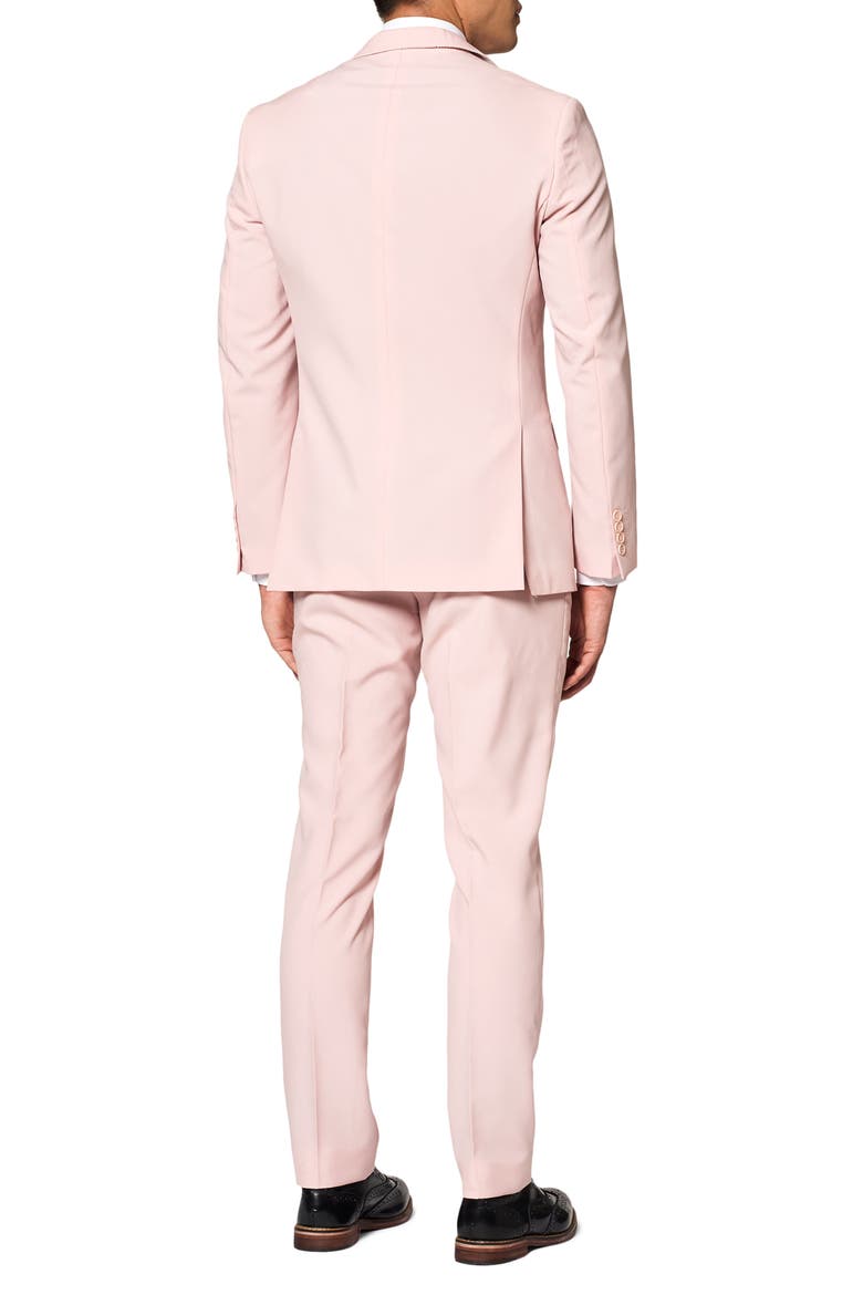 Pink Blush Slim Fit Two-Piece Suit & Tie Set, Alternate, color, PINK