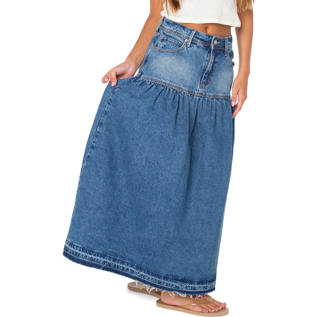 Roxy Nocturne Denim Maxi Skirt