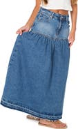 Roxy Nocturne Denim Maxi Skirt