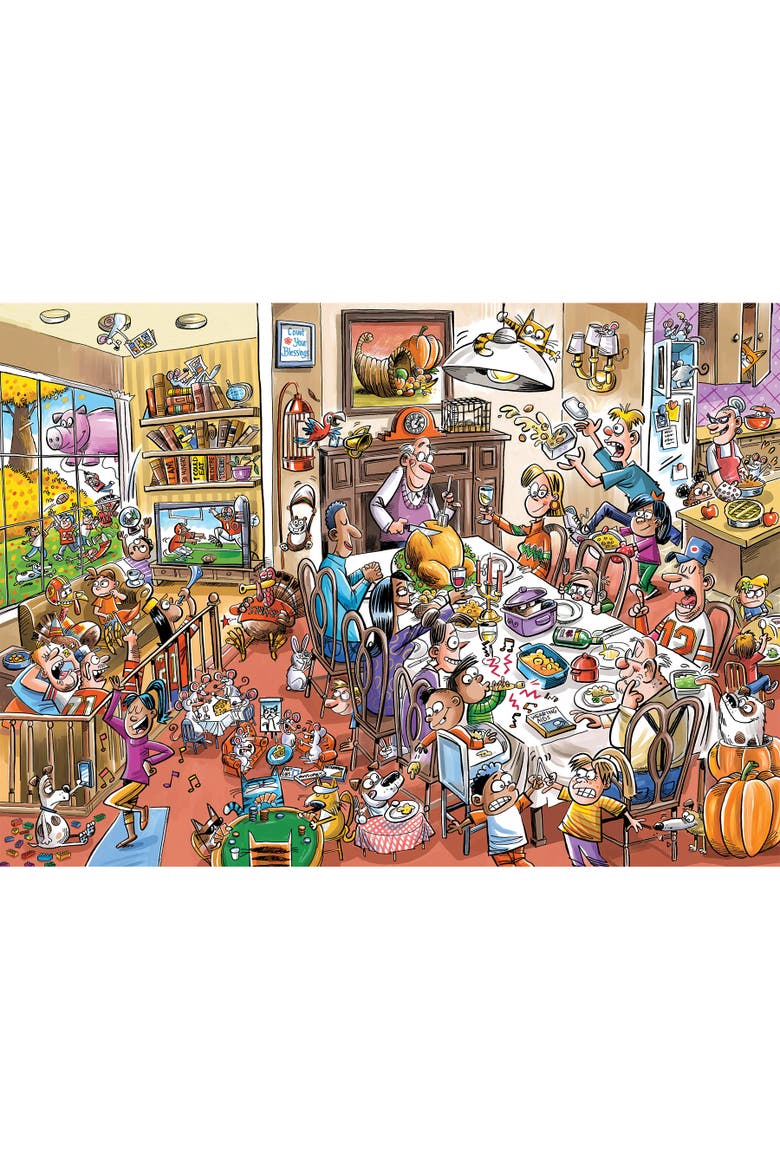 Thanksgiving Togetherness 1000 Piece Puzzle, Alternate, color, Multicolored