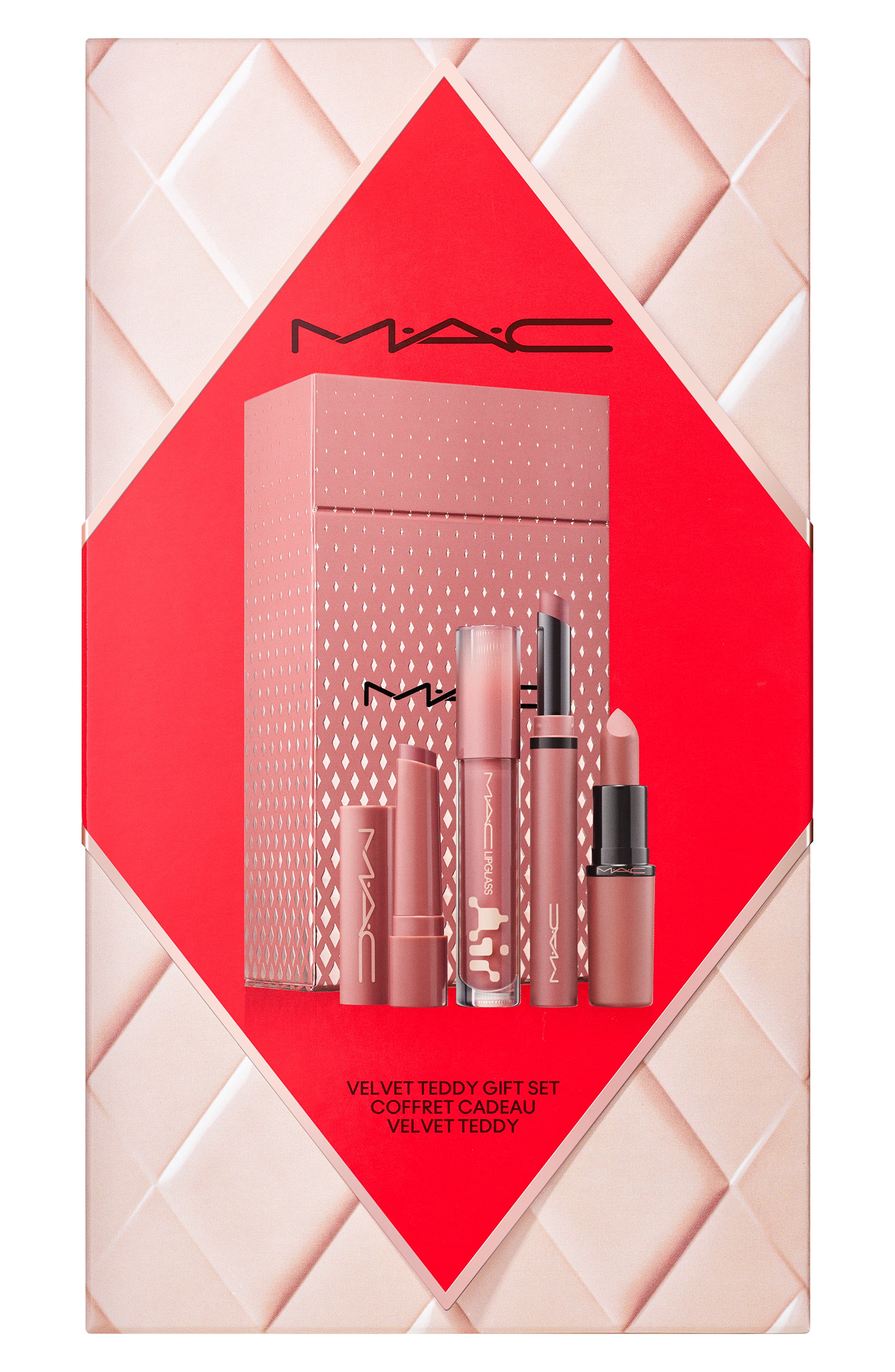 MAC 新品未使用　TOTALLY TEDDY LIP KIT Totally Teddy Lipstick + Lip Gloss Gift Set $105 Value (Women