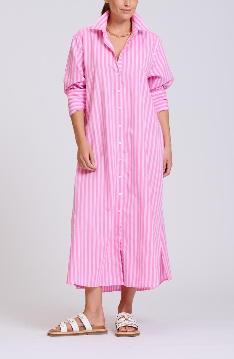 SHIRTY Stripe Oversize Long Sleeve Cotton Poplin Shirtdress, Alternate, color,