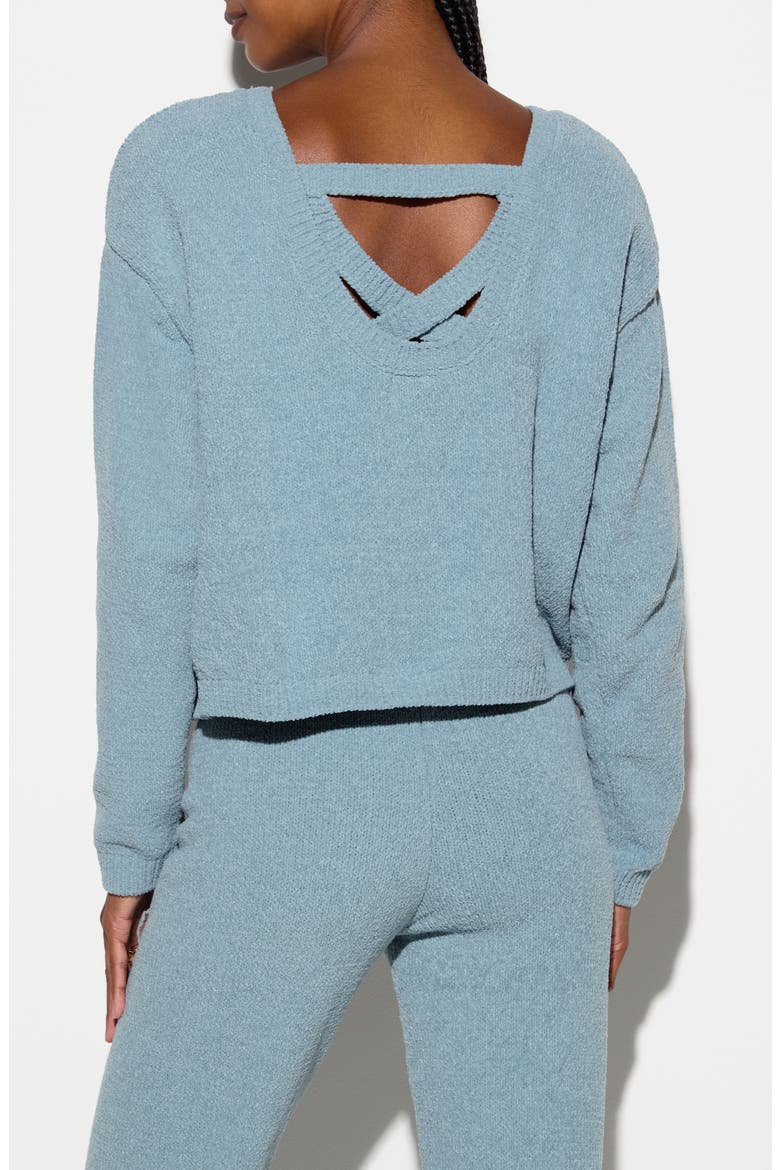Blaire Chenille Sweater, Alternate, color, OCEAN FOG